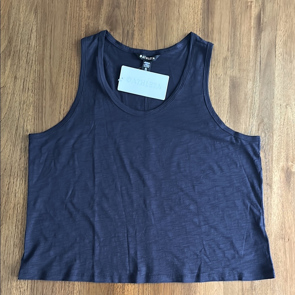 Athleta Essential Slub Tank. Dark Navy almost Black. Size XL.